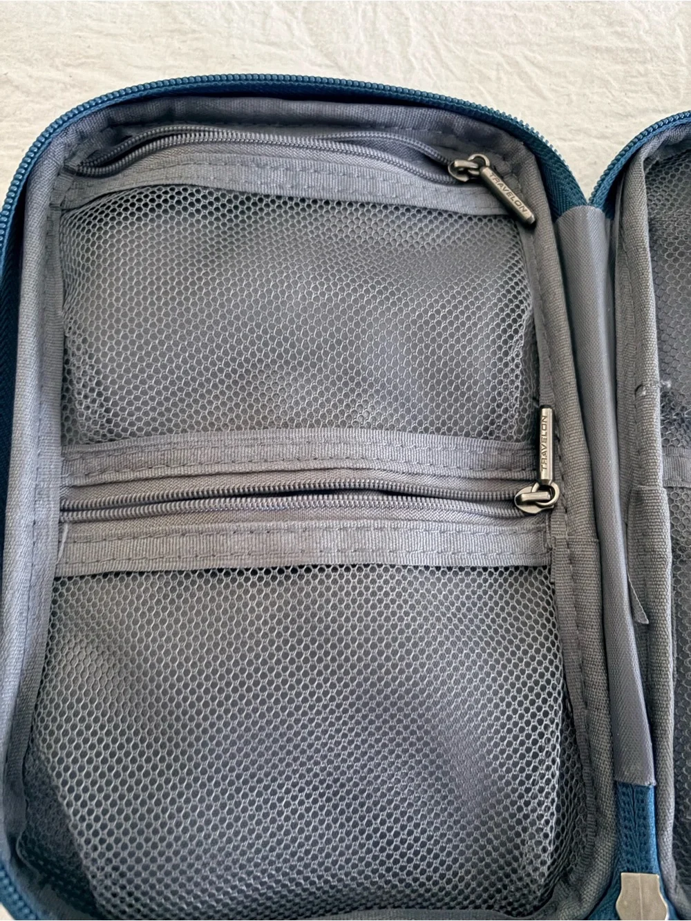 2 piece Travelon Dark Blue Toiletry Travel and Cord Organizer Set